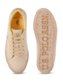 Women Round Toe Logo Beverly 2.0 Sneakers Beige
