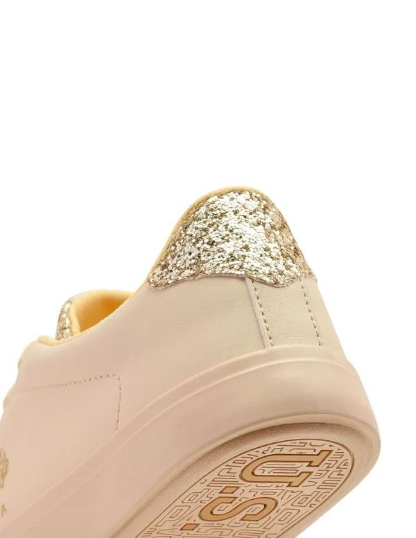 Women Round Toe Logo Beverly 2.0 Sneakers Beige - Image 9