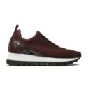 DKNY Womens Abbi Fabric Low Top Slip On Fashion Sneaker Burgundy