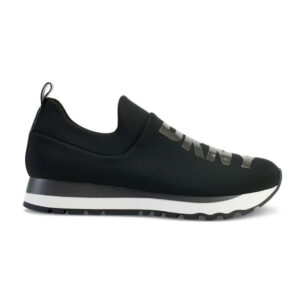 DKNY Women's Tokyo Slip On Comfort Sneaker with Glitter Logo Detail BLACK