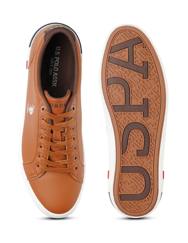 US Polo Men Solid Anton 2.0 Sneakers Brown - Image 6