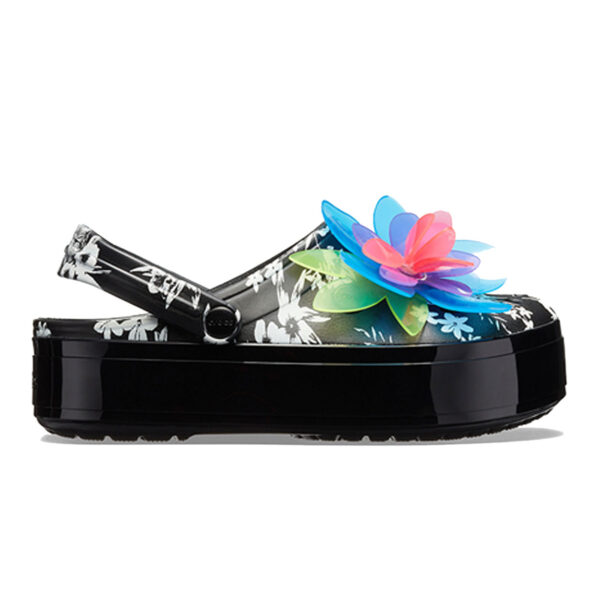 Crocs CrocBand Platform Hyper Tropic Clog Neon Floral Black